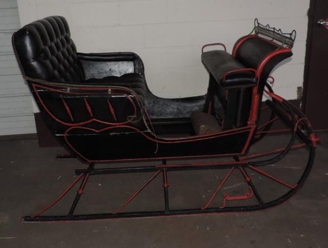 Late 1800's Wooden Horse Drawn Snow Sleigh