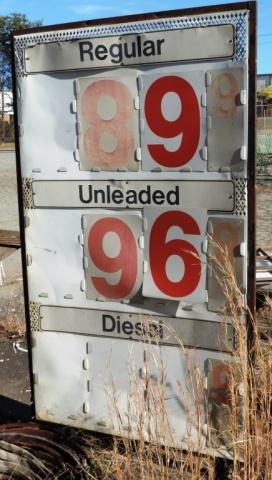 6 Ft Gas Price Metal Sign