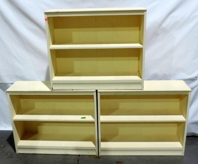 Lot Of 3 Painted Wood Book Shelves