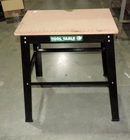 Metal Wood Top Tool Table