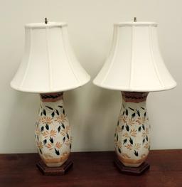 Pair Of Ceramic Urn Design Lamps