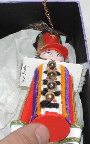 Rare John Brady Christmas Ornaments with Hand Painted Boxes