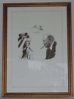 Original Lithograph With Intaglio By Churchill