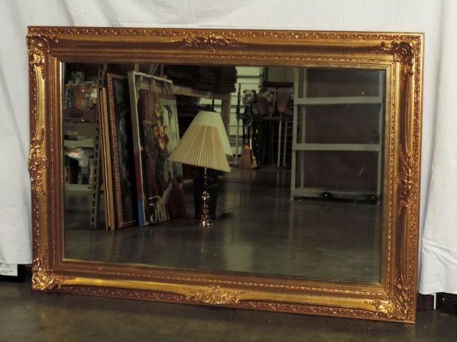 Ornate Gold Finished Over-mantel Mirror