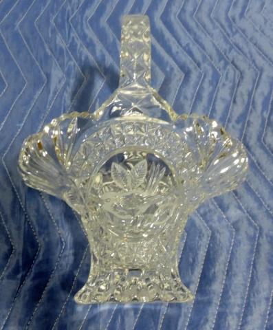 Shannon Crystal Vase In Box And Crystal Glass Basket