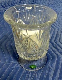 Shannon Crystal Vase In Box And Crystal Glass Basket