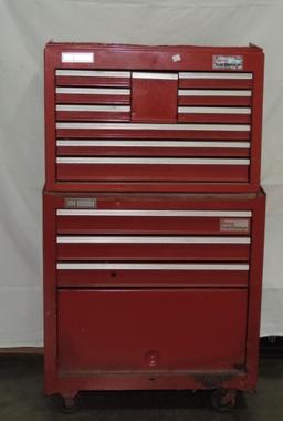 2 Piece Metal Craftsman Tool Chest