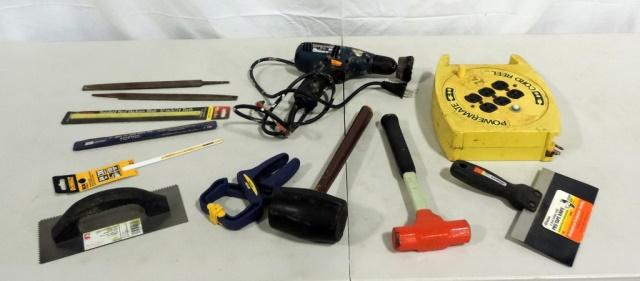 Tray Lot Ryobi Electric Drill And Tools