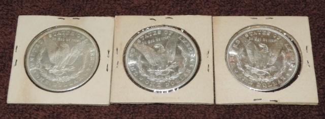 (3) Uncirculated Morgan Silver Dollars