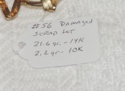 14 Kt. And 10 Kt. Gold Damaged Gold Lot