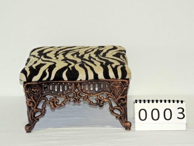 Ornate Iron Footstool