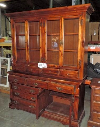 Vintage Pine 2 Pc. China Cabinet