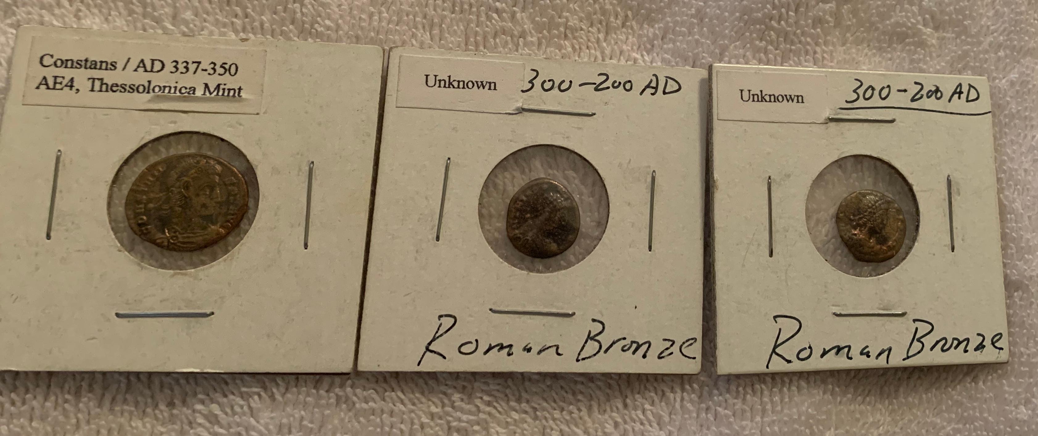 (3) Roman Bronze 2000 Year Old Coins