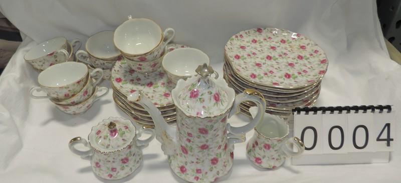 Vintage Rose Pattern China Set