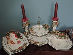 (6) Pieces of Fitz and Floyd Christmas China