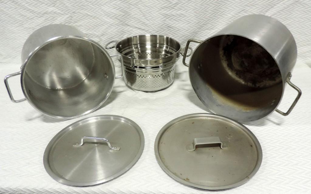 (2) Stainless Steel Cook Pots
