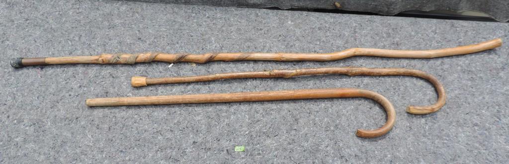 Lot of (3) Vintage Walking Sticks