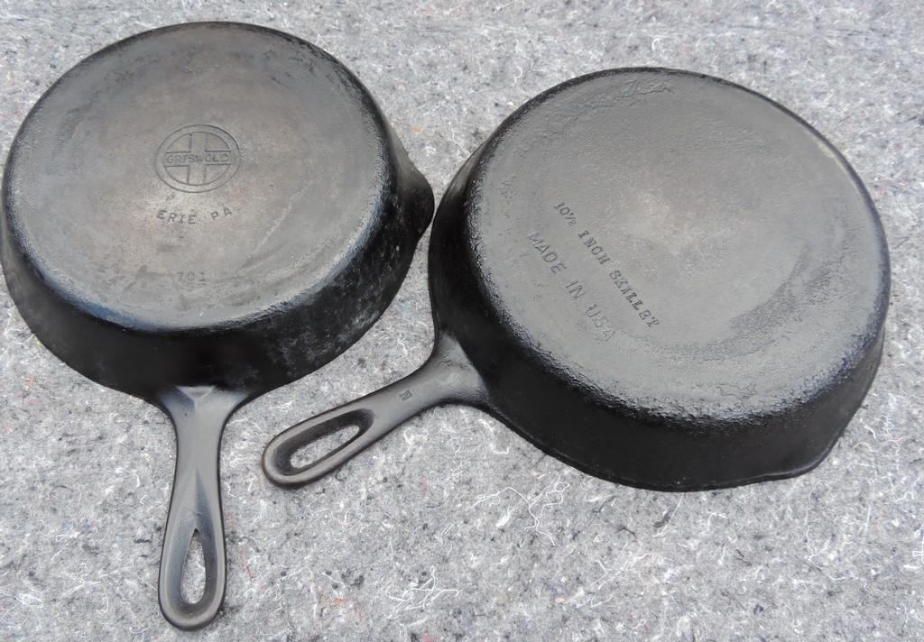 (2) Antique Cast Iron Frying Pans (1 is Griswold)