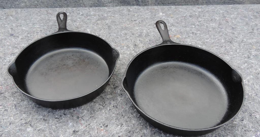 (2) Antique Cast Iron Frying Pans (1 is Griswold)