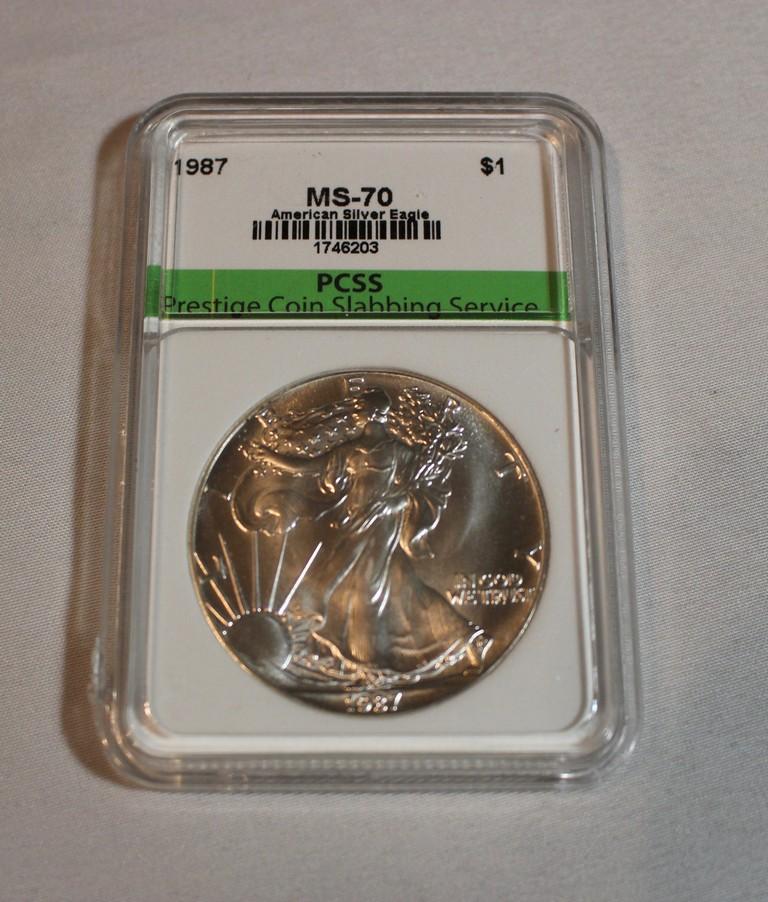 1987 Graded MS-70 Silver Eagle