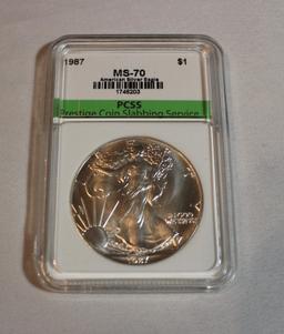 1987 Graded MS-70 Silver Eagle