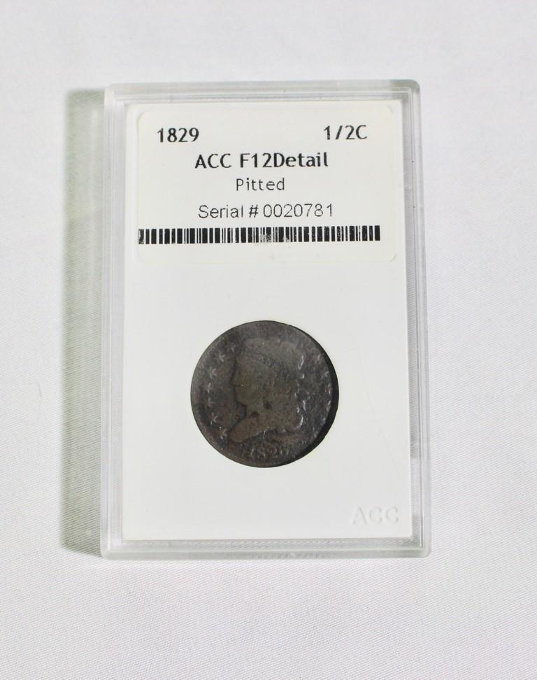 1829 US 1/2 Cent