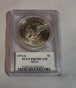 1972 Graded PF-69 Eisenhower Dollar