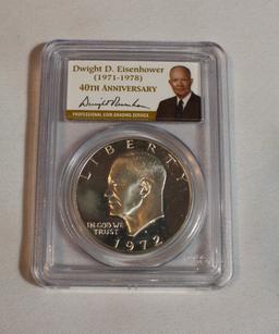 1972 Graded PF-69 Eisenhower Dollar