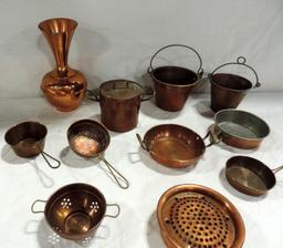 Tray Lot Copper Kitchen Items