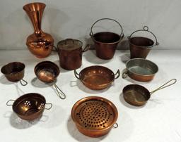 Tray Lot Copper Kitchen Items