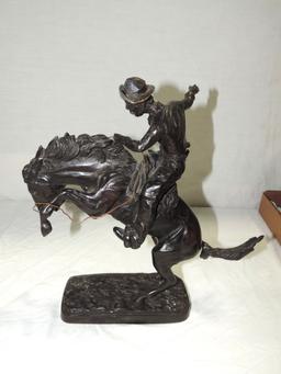 Signed Remington Bronze "Bronco Busters"