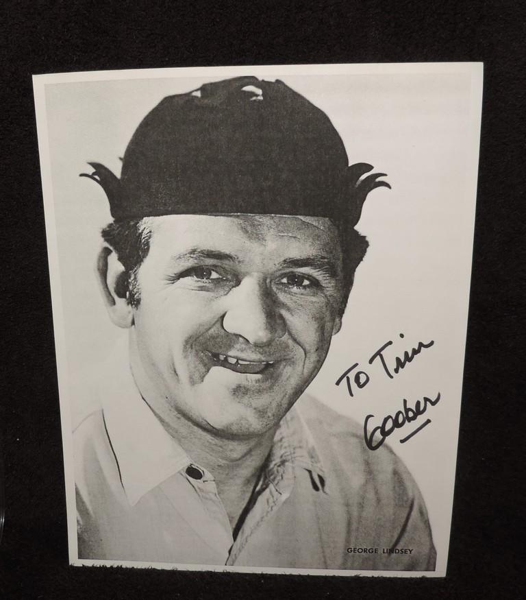 Autographed 9x11 George Lindsey Paper Photo