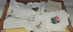 Antique Lot Of Linens And Scarves