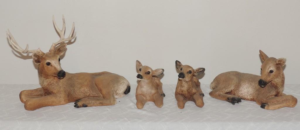 Lot of (4) Resin Deer