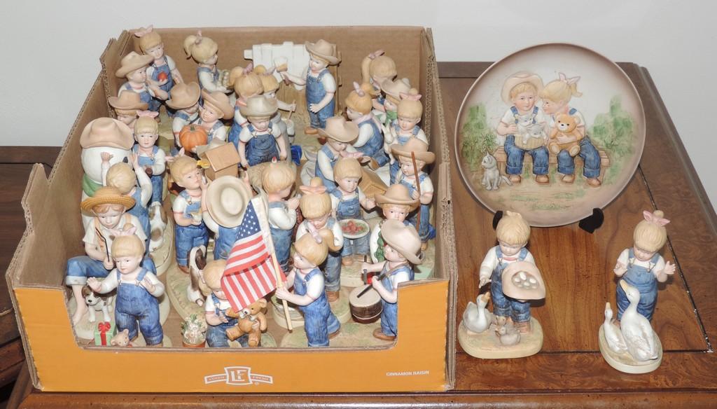 Lot of (26) Denim Day Porcelain Figures