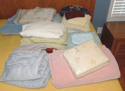 Lot of Blankets, Comforters, and Sheets
