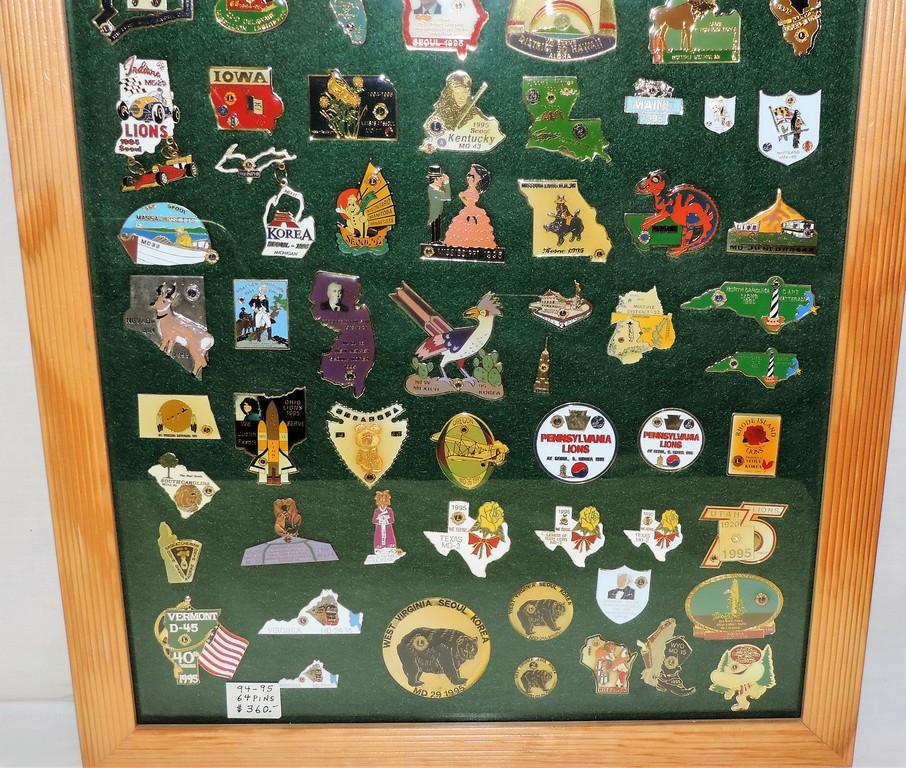 64 LIONS CLUB COLLECTOR PINS