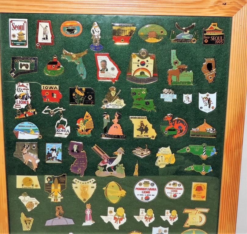 64 LIONS CLUB COLLECTOR PINS