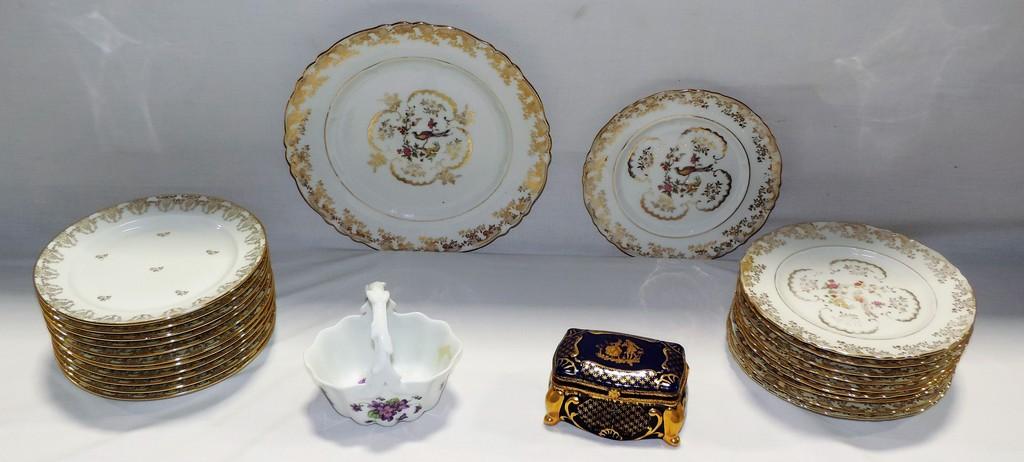 TRAY LOT LIMOGE CHINA