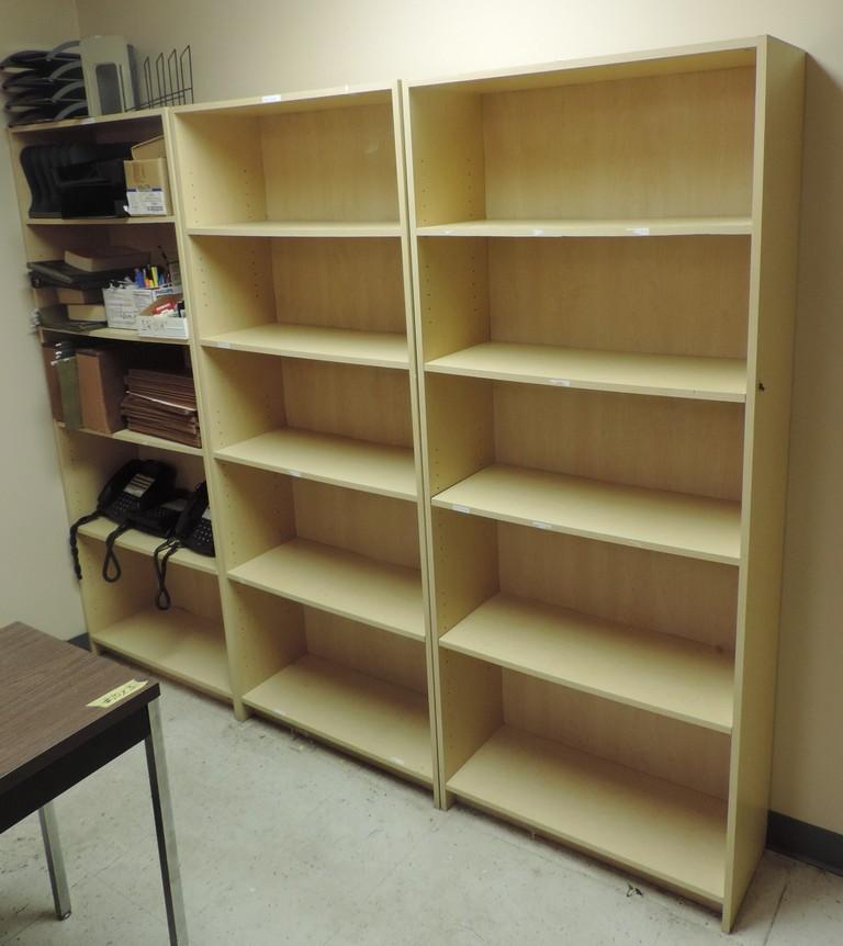 (3) Shelves With Office Supplies