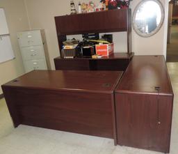 4 Pc Mahogany Hon Executive Desk