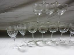 14 Pcs Crystal Stemware