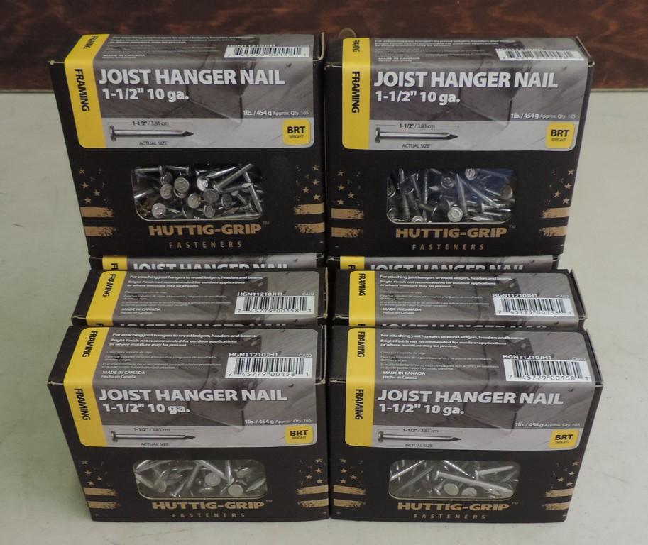 Lot of (7) 1 Pound Boxes of Nails