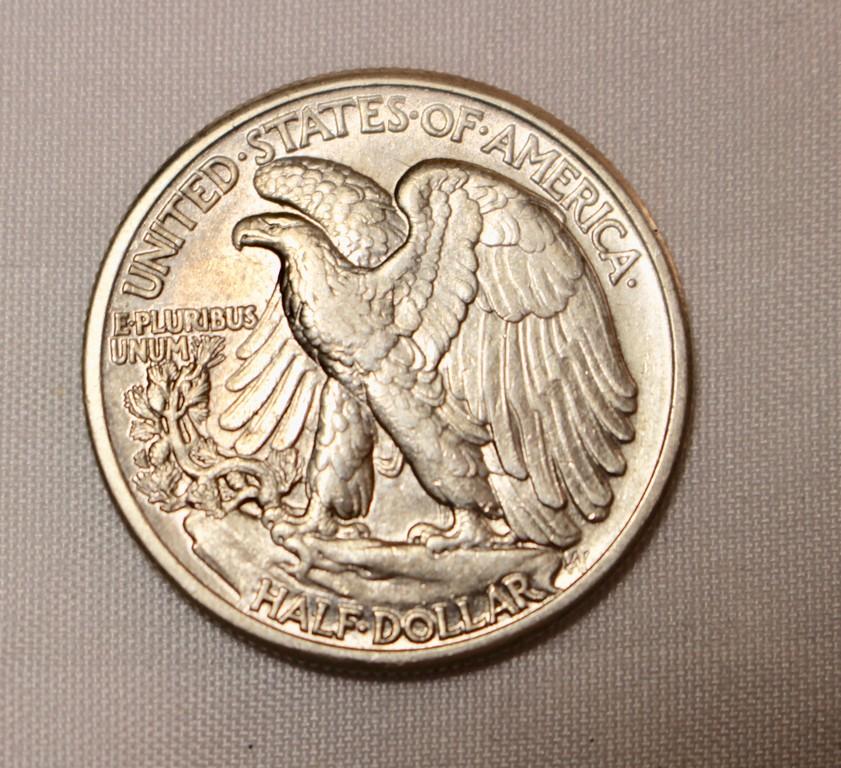 1941 AU Walking Liberty Half Dollar