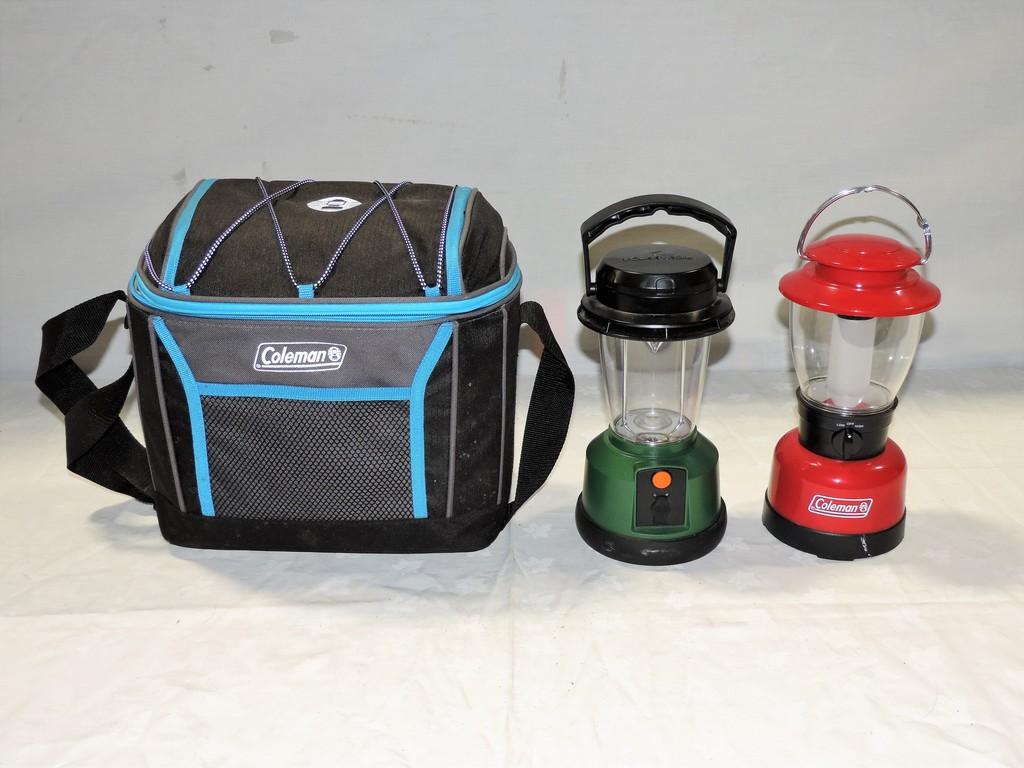 Coleman Battery Operated Lanterns in Canvas Carry Bag