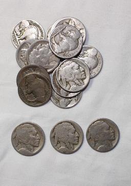 (17) No Date Buffalo Nickels