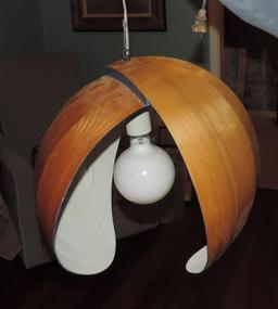 Beautiful Modern Hanging Teak Lamp