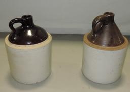 2 Antique 1 Gal Stoneware Jars