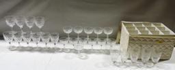 Nice Large Signed  Set Of Stuart England Crystal Stemware