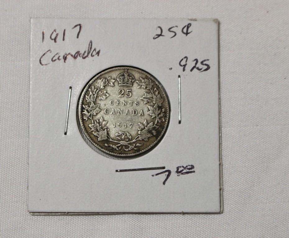 1917 Canada Silver Quarter